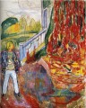 modèle devant la véranda 1942 Edvard Munch